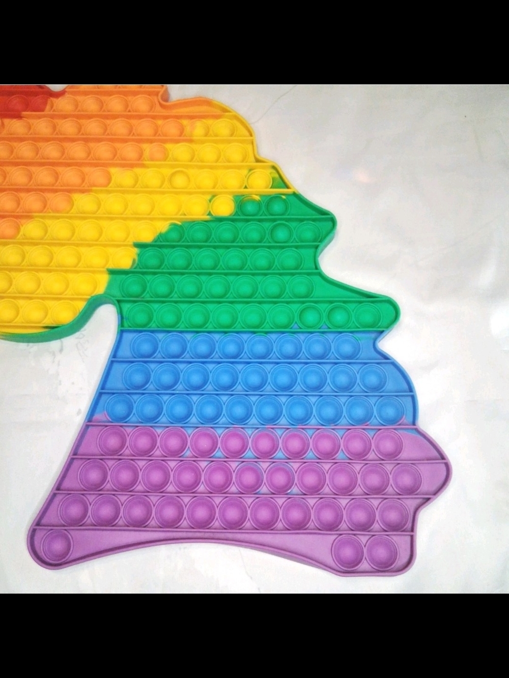 Fidget Pop it Push Bubble Toy Silicone Sensory Stress Relief Kids Game Rainbow - Picture 6 of 9